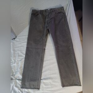 Dockers Mens Chino Pants Size 38/32 Gray Cotton Flat Front Straight Leg